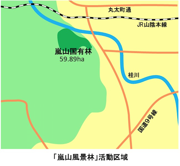 嵐山活動区域図